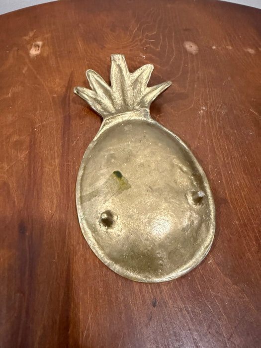 Vintage Brass Pineapple Trinket Dish – Footed Catchall Bowl