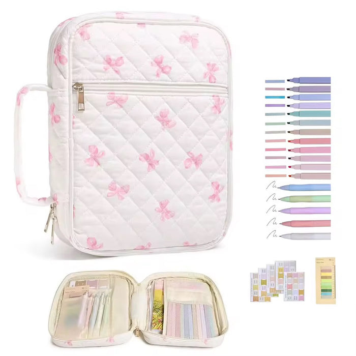 Quilted Bible Covers with Accessories.  Highlighters, Bible Tabs, Sticky Notes and Pens Included!