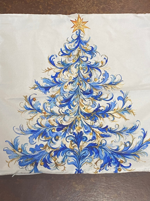 Blue Christmas Pillow Covers (18"x18") -8 Styles!  *Inserts NOT Included*