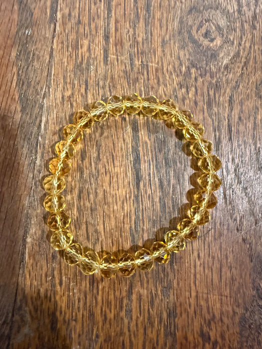 Rondelle Glass Bead Stretchy Bracelets with Large Beads