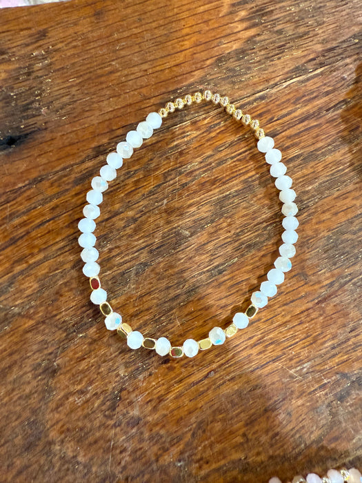 Rondelle Beaded Stretchy Bracelets w/ Medium sized Beads