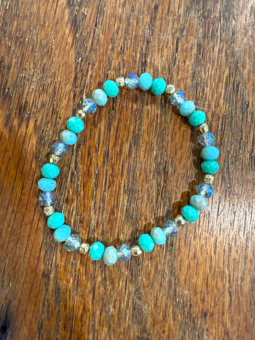 Rondelle Beaded Stretchy Bracelets w/ Medium sized Beads