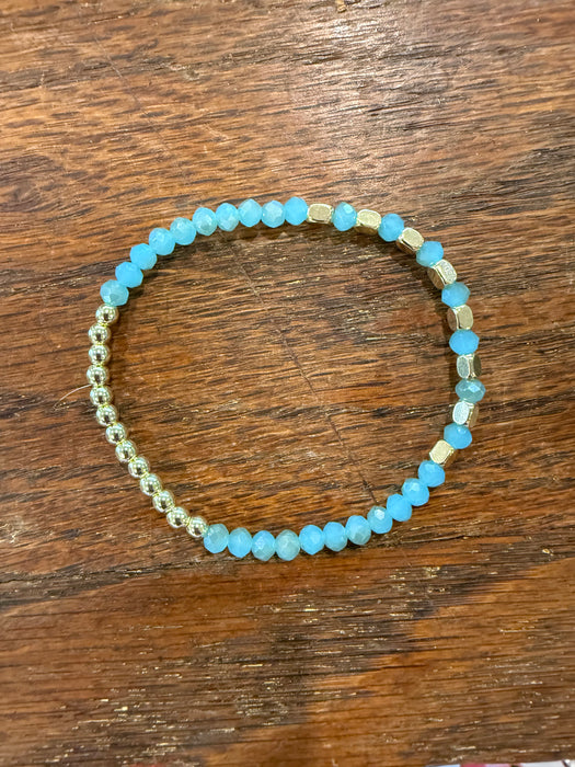 Rondelle Beaded Stretchy Bracelets w/ Medium sized Beads