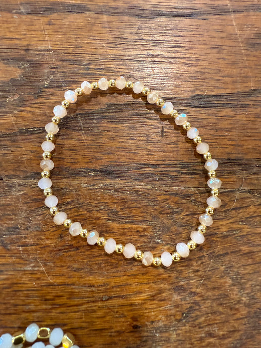 Rondelle Beaded Stretchy Bracelets w/ Medium sized Beads