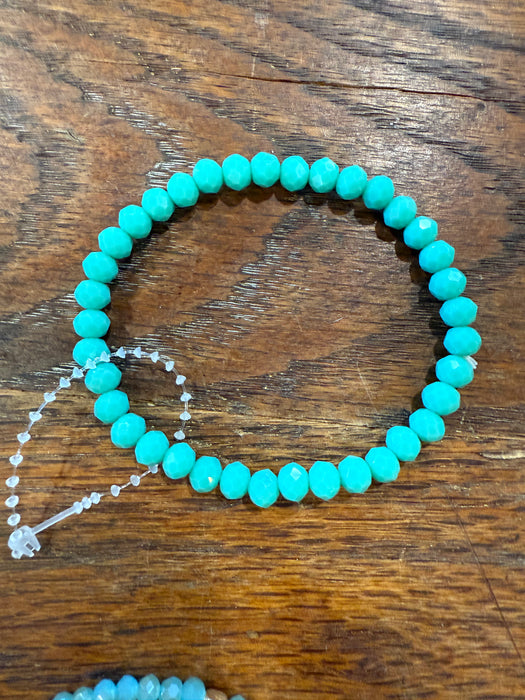 Rondelle Beaded Stretchy Bracelets w/ Medium sized Beads