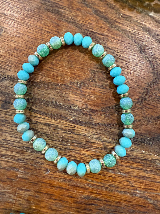 Rondelle Beaded Stretchy Bracelets w/ Medium sized Beads