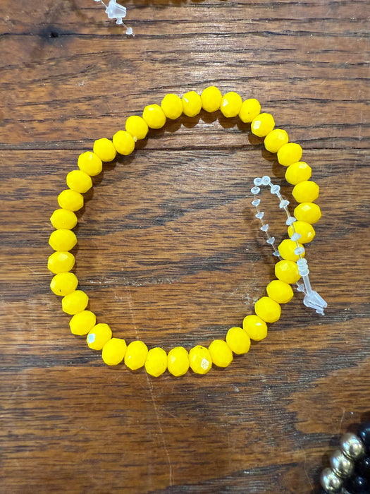 Rondelle Beaded Stretchy Bracelets w/ Medium sized Beads