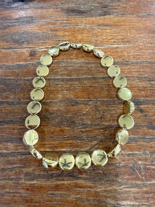 Gold Plated Bead Bracelets for Larger Wrists 8”-9”.  Sold individually.