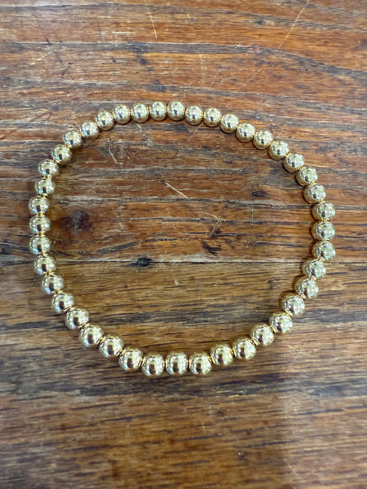 Gold Plated Bead Bracelets for Larger Wrists 8”-9”.  Sold individually.
