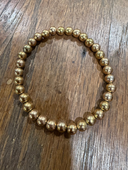 High Quality Gold Bead Bracelets.  Multiple Styles & Patterns.  Perfect for Stacking.