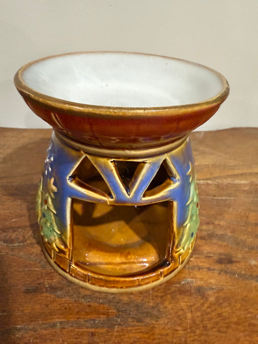 Vintage Santa Ceramic Tealight Wax Warmer