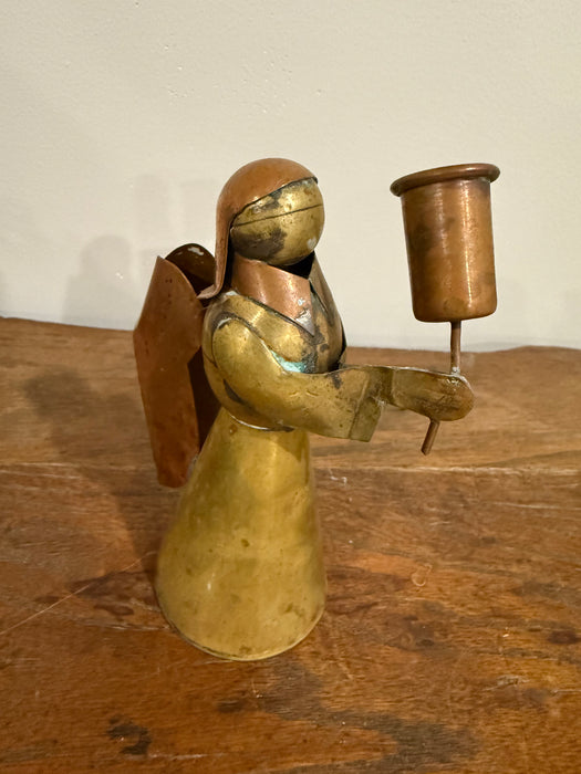 Vintage Copper & Brass Angel Candle Holders.  4 Sizes Sold Individually.