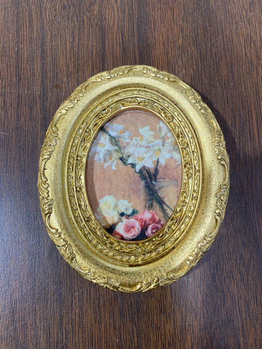 Resin Mini Framed Art Magnet, Gold Finish, 12 Styles