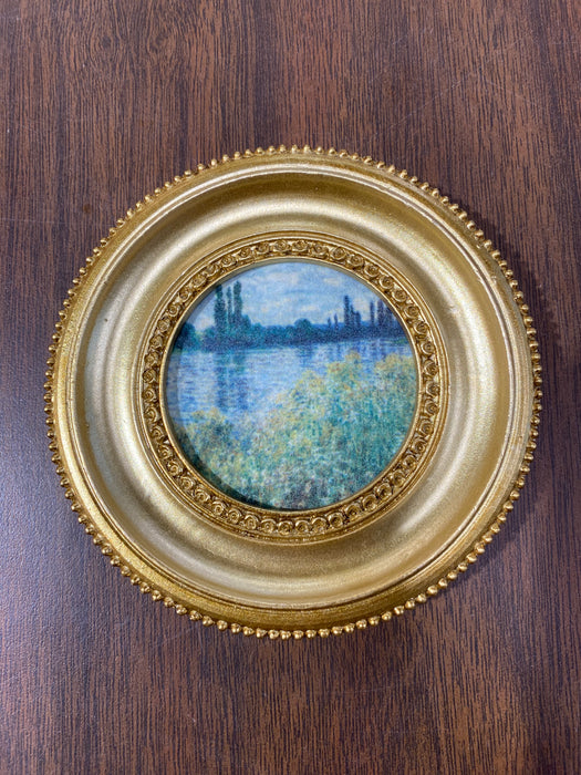 Resin Mini Framed Art Magnet, Gold Finish, 12 Styles