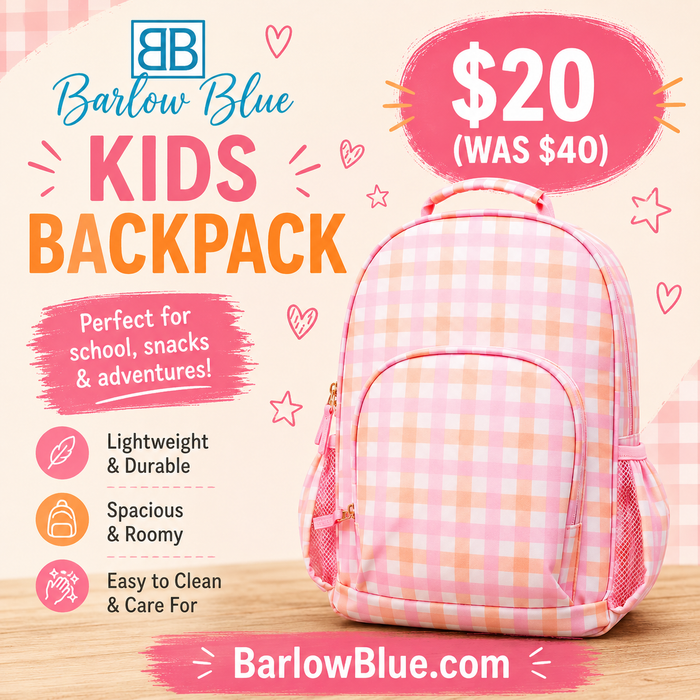 Pretty Plaid Kids Backpack $20 (was $40)