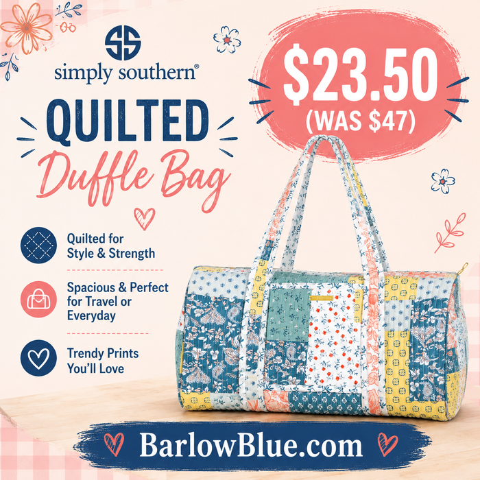 Simply Southern Multi-Quilted Duffle Bag $23.50 (was $47)