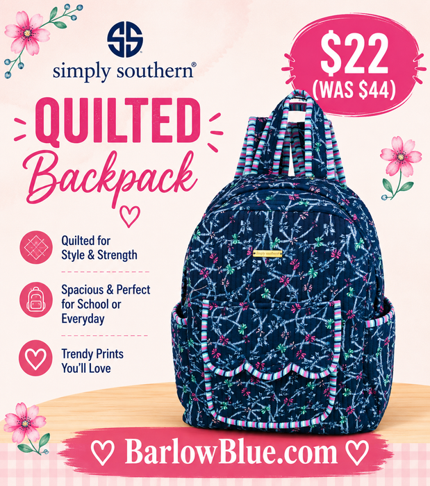 Blue Ribbon Quilted Backpack by Simply Southern $22 (was $44)