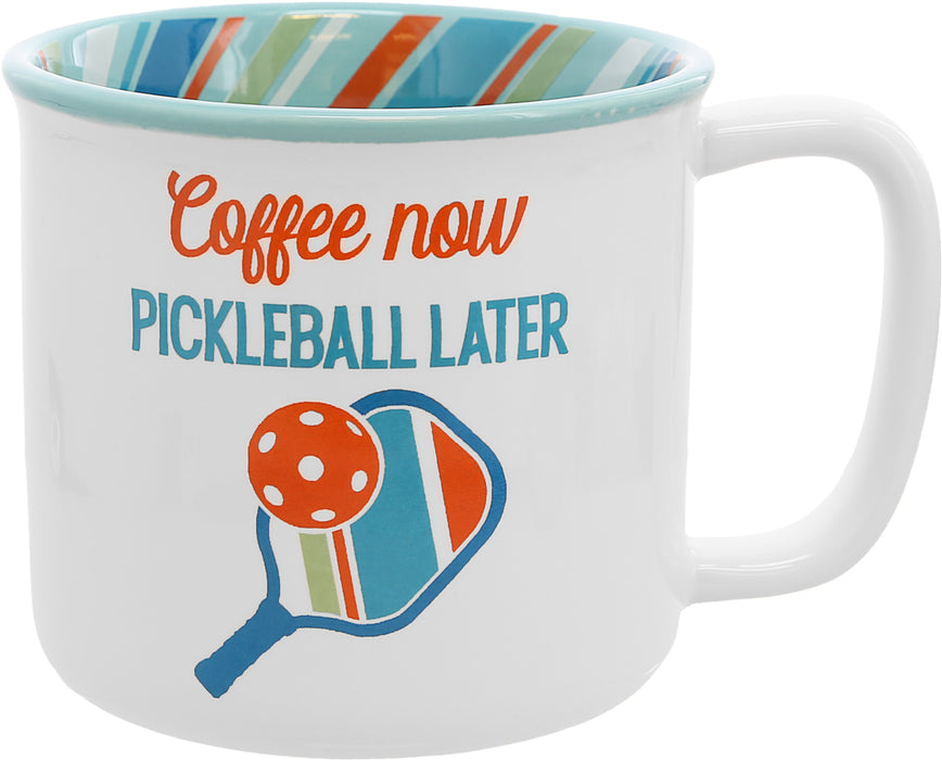 Coffee Now, Pickleball Later 18oz Coffee Cup