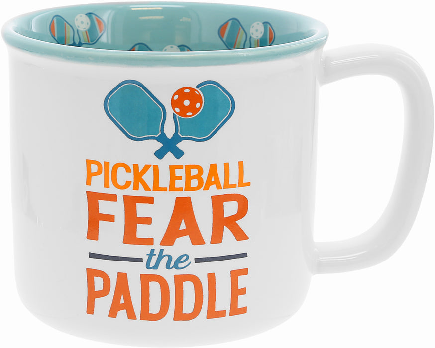 Pickleball: Fear The Paddle 18oz Coffee Cup
