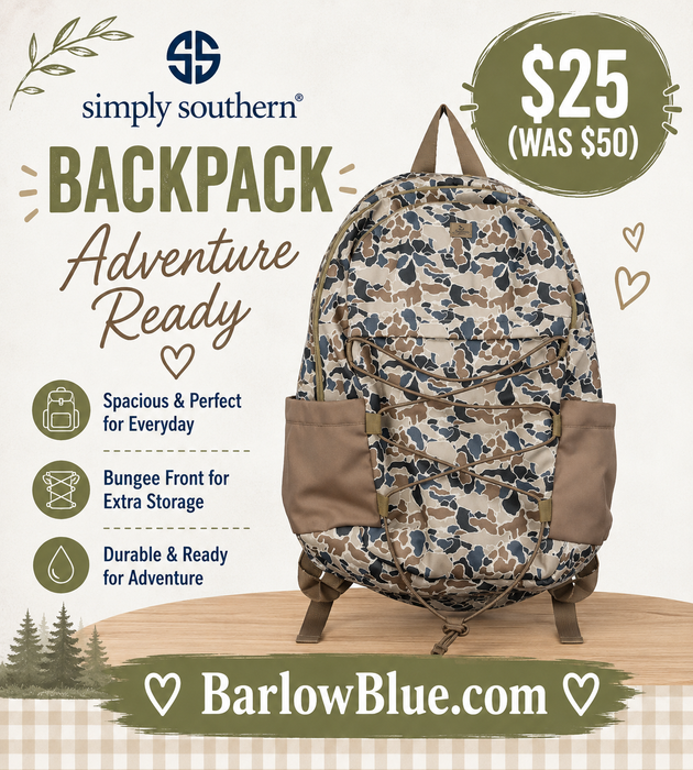 Camo & Tan Backpack by Simply Southern $25 (was $50)
