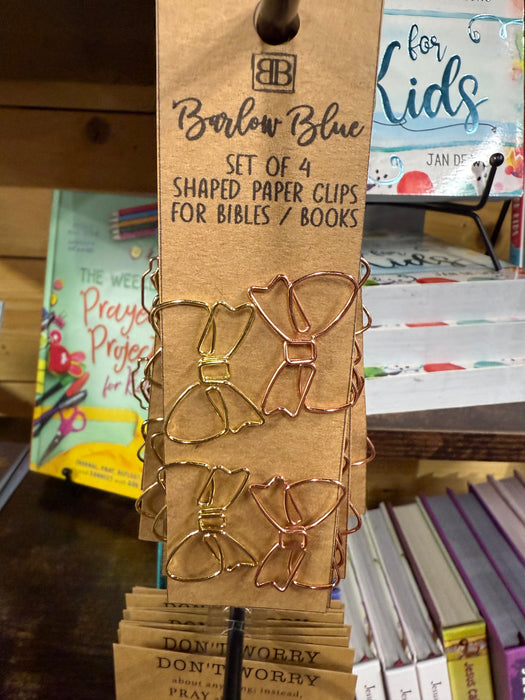 Set of 4 Decorative Paper Clips for Bibles & Books ~ 3 styles!