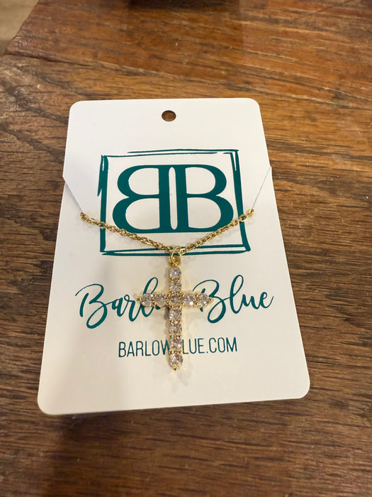 The “Faith & Flicker” Cross Necklace ✨ (Gold or Silver)