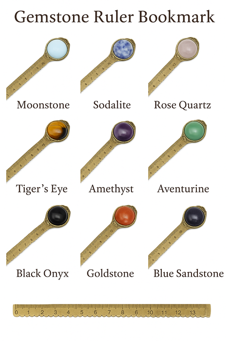 Stone & Story – Gemstone Bookmark Rulers