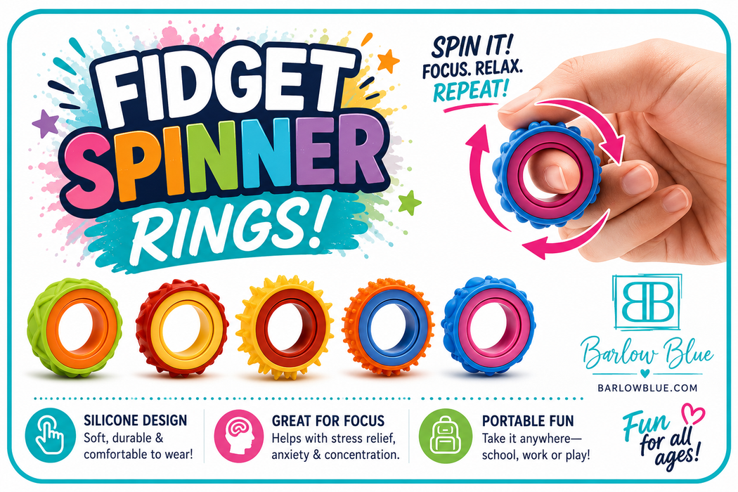 Spinning Fidget Rings- Available in 6 Styles!
