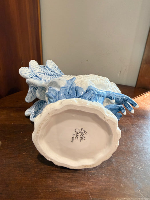 Bella Casa by Ganz Blue & White Rooster Pitcher Vase | Ceramic Farmhouse Decor