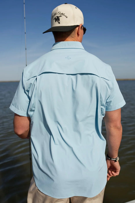 Dusty Blue Performance Fishing Shirt