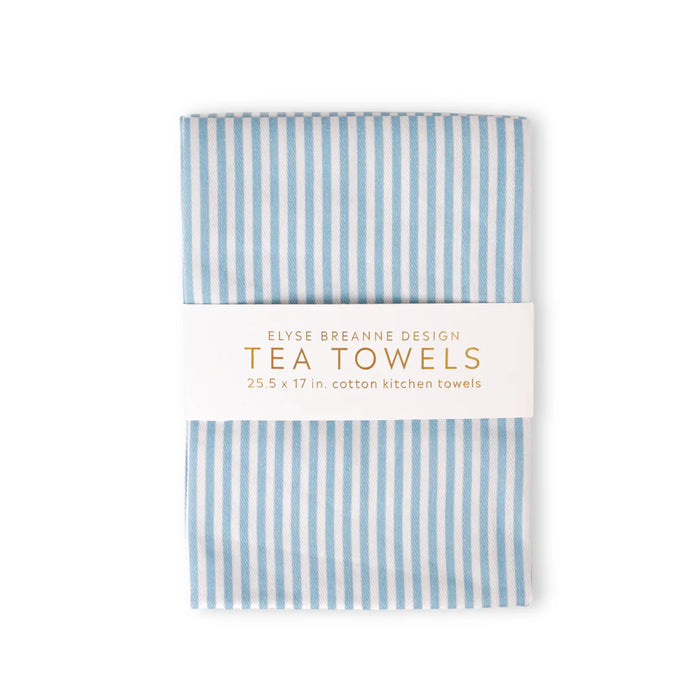 Blue Stripes Pack of 2 Tea Towels