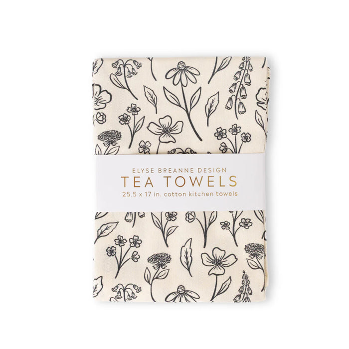 Pressed Floral Pack of 2 Tea Towels