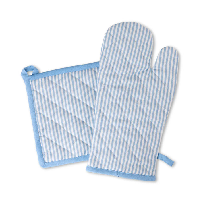 Blue Stripes Oven Mitt