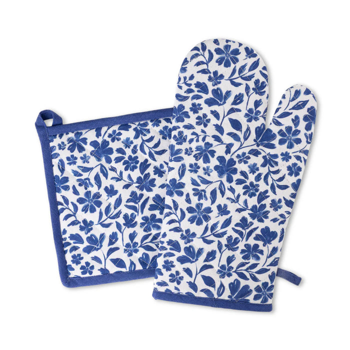 Porcelain Floral Oven Mitt