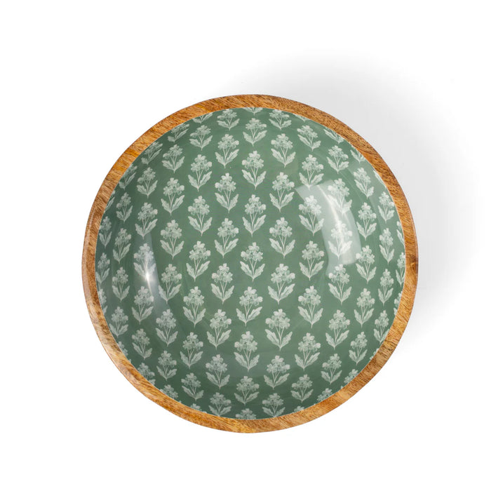 Forget Me Nots Mango Wood Bowl