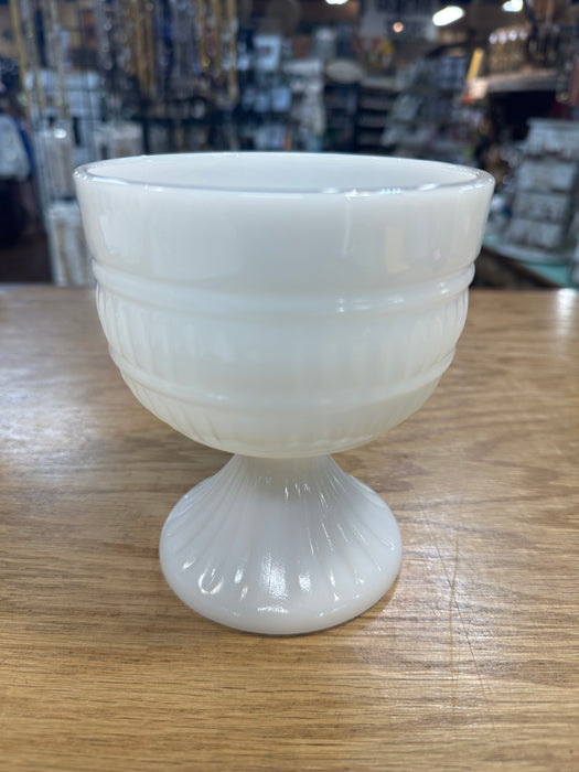 Vintage Milk Glass Compote Vase