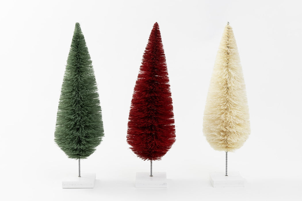 14" Bottle Brush Christmas Trees - 3 Colors!