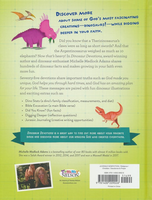 Dinosaur Devotions: 75 Dino Discoveries, Bible Truths, Fun Facts, and More!