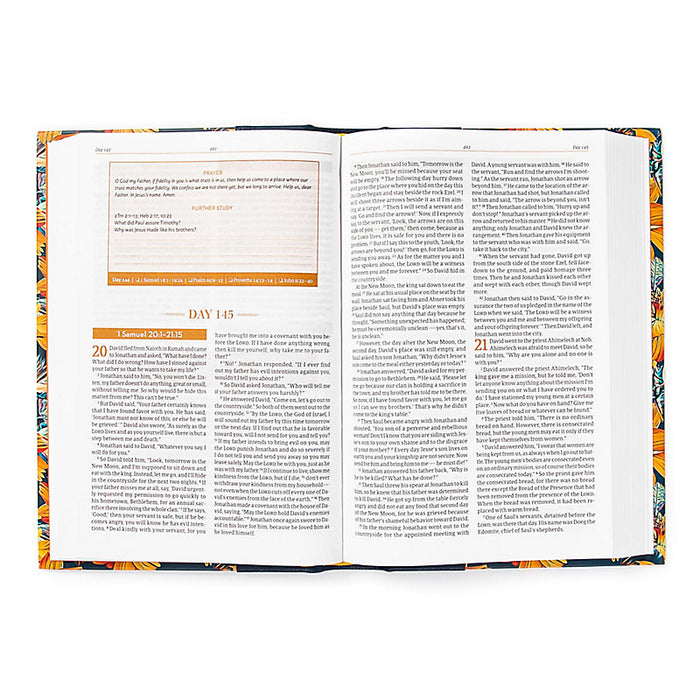 CSB Everyday With Jesus Bible - Floral Cloth Over Board  Christian Standard Bible