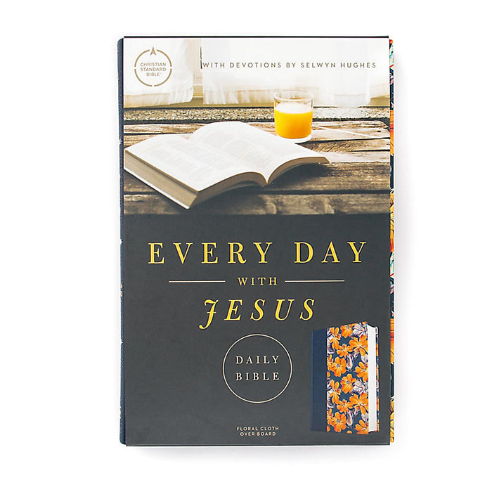 CSB Everyday With Jesus Bible - Floral Cloth Over Board  Christian Standard Bible