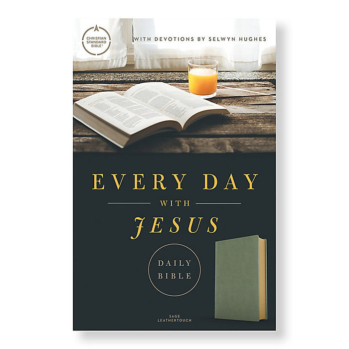 CSB Everyday with Jesus Bible - Sage LeatherTouch