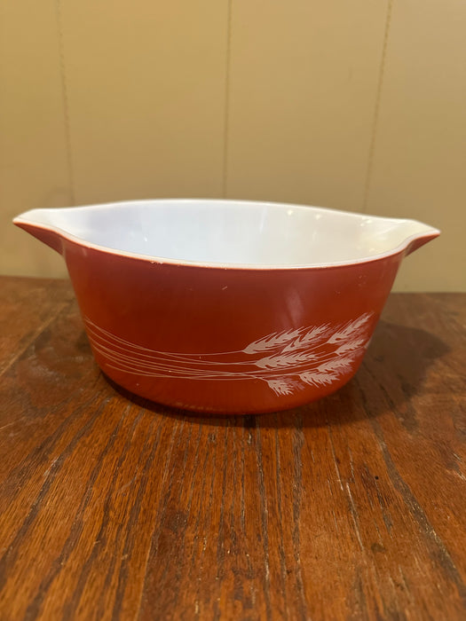 Vintage Pyrex Autumn Harvest Dark Orange Bowl