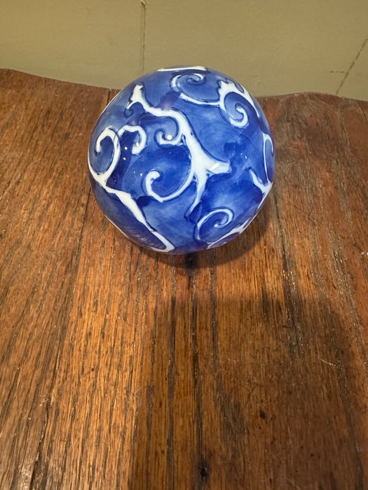 Blue & White Decorative Ceramic Balls