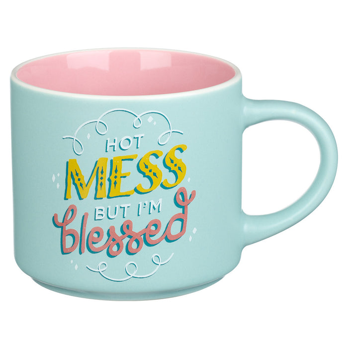 Hot Mess But I'm Blessed Coffee Cup
