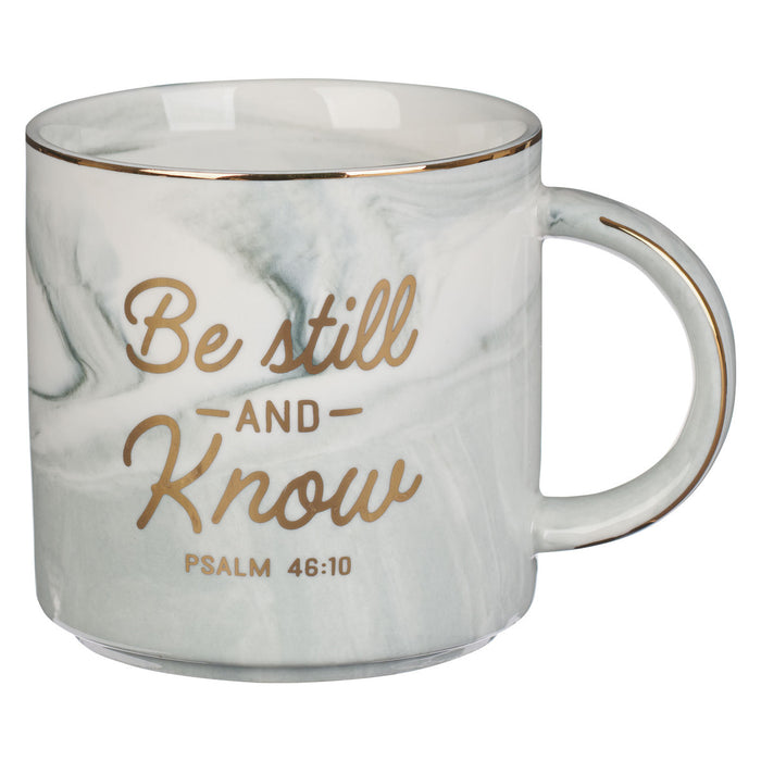 Be Still and Know Marbled Coffee Cup
