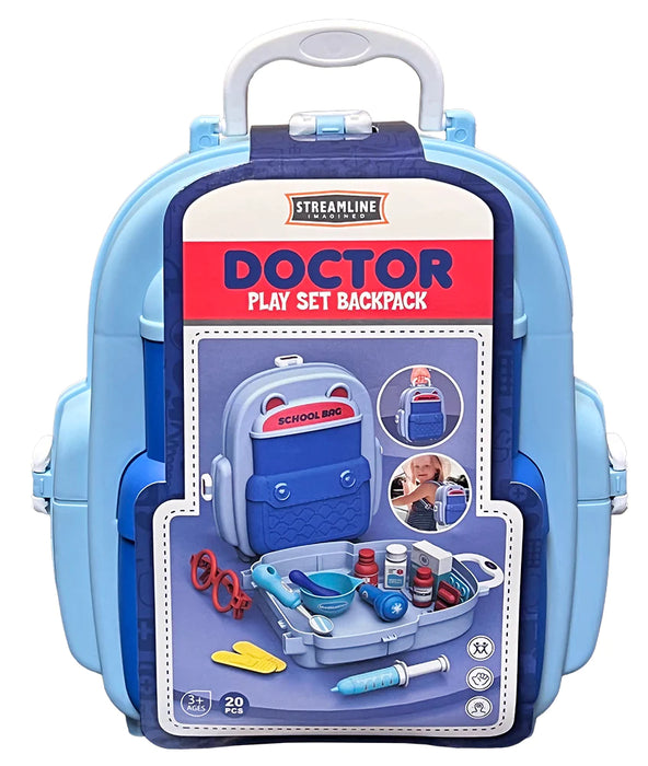 Doctor Playset for Kids that Stores in a Backpack Case