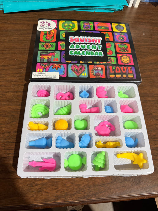Squishy Advent Calendar. 24 Days of Squishies!  Not Branded.