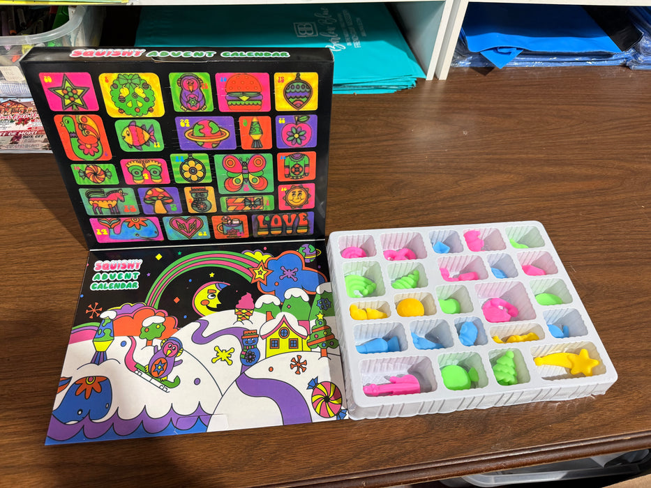 Squishy Advent Calendar. 24 Days of Squishies!  Not Branded.