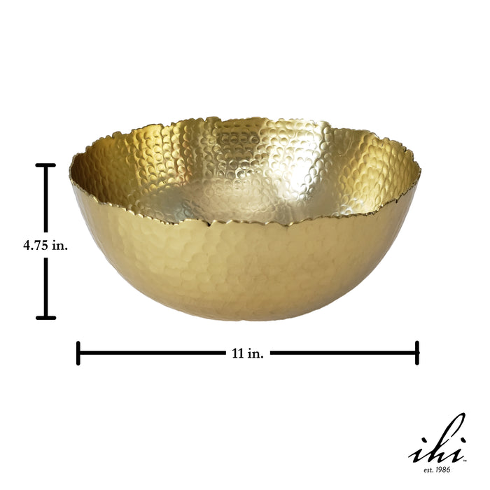 Gold Gilded Hammered Bowl.  Food Safe and/or Decorative