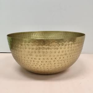 Large Gold Hammered Bowl.  Food Safe or Decorative